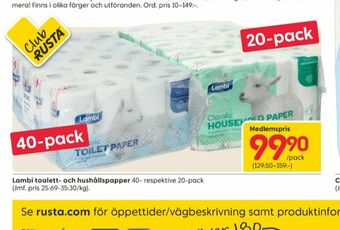 Rusta Classic Toalettpapper erbjuda