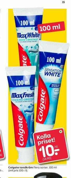 Rusta Colgate Tandkräm erbjuda