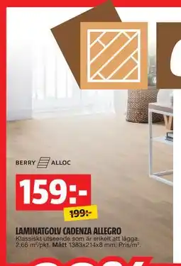 Bauhaus LAMINATGOLV CADENZA ALLEGRO erbjuda