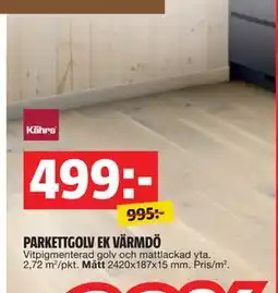 Bauhaus PARKETTGOLV EK VÄRMDÖ erbjuda