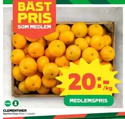 Coop CLEMENTINER, Medlemspris erbjuda