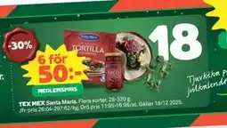 Coop TEX MEX, Medlemspris erbjuda