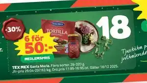 Coop TEX MEX, Medlemspris erbjuda