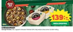 Coop CHEDDAROST, Medlemspris erbjuda