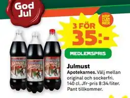 Stora Coop Julmust, Medlemspris erbjuda