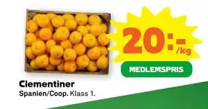 Clementiner, Medlemspris