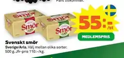 Stora Coop Svenskt smör, Medlemspris erbjuda