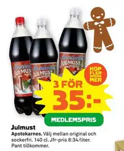 Stora Coop Julmust, Medlemspris erbjuda