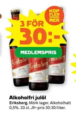 Stora Coop Alkoholfri julöl, Medlemspris erbjuda