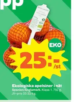 Stora Coop Ekologiska apelsiner i nät erbjuda