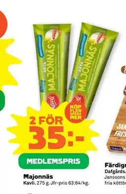 Stora Coop Majonnäs, Medlemspris erbjuda