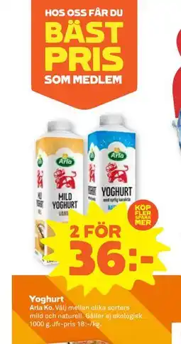 Stora Coop Yoghurt erbjuda