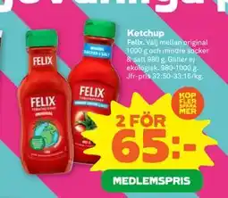 Stora Coop Ketchup, Medlemspris erbjuda