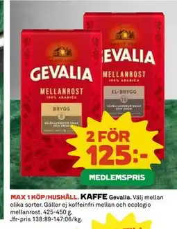 Coop KAFFE, Medlemspris erbjuda