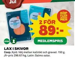Coop LAX I SKIVOR, Medlemspris erbjuda