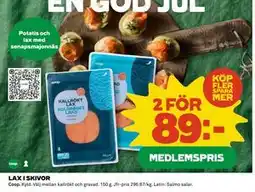 Coop LAX I SKIVOR, Medlemspris erbjuda