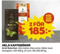 Coop HELA KAFFEBÖNOR erbjuda