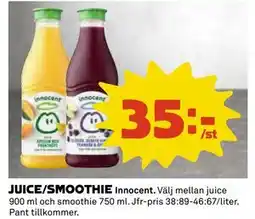 Coop JUICE/SMOOTHIE erbjuda