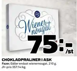 Coop CHOKLADPRALINER I ASK erbjuda