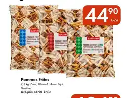 Snabbgross Pommes Frites erbjuda