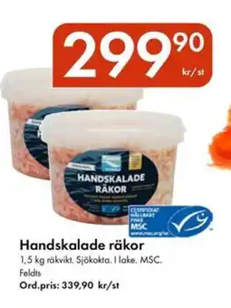Snabbgross Handskalade räkor erbjuda