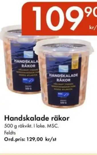 Handskalade räkor