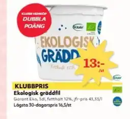 Hemköp Ekologisk gräddfil erbjuda