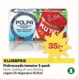 Hemköp Finkrossade tomater 3-pack erbjuda
