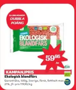 Hemköp Ekologisk blandfärs erbjuda