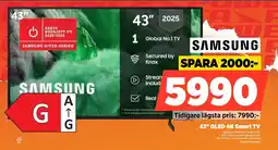 Power SAMSUNG 43" QLED 4K Smart TV TQ43Q7F4BUXXC erbjuda