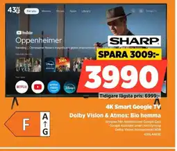 Power SHARP 4K Smart Google TV 43HL4465E erbjuda