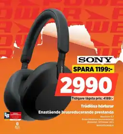 Power SONY Trådlösa hörlurar WH1000XM5BLK erbjuda
