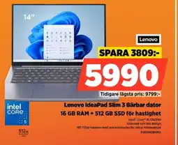 Power Lenovo IdeaPad Slim 3 Bärbar dator 83K000BHMX erbjuda