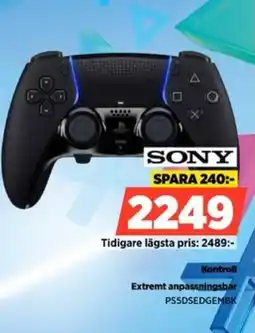 Power SONY Kontroll PS5DSEDGEMBK erbjuda