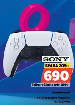 Power SONY Handikontroll PS5DSV2WH erbjuda