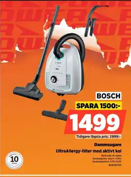 Power BOSCH Dammsugare BGB38HYG1 erbjuda