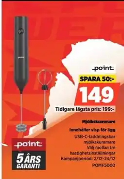 Power Point Mjölkskummare POMF5000 erbjuda