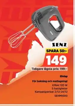 Power SENZ Elvisp SEHM1000 erbjuda