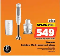 Power BRAUN Stavmixer MQ50201MWH erbjuda