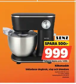 Power SENZ Köksmaskin SEKM1000 erbjuda