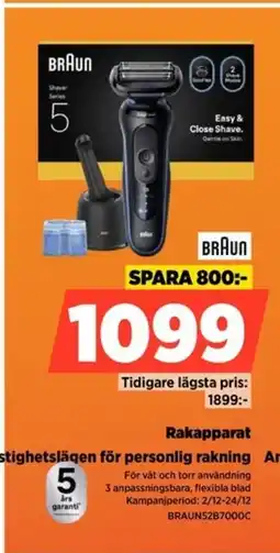 Power BRAUN Rakapparat BRAUN52B7000C erbjuda