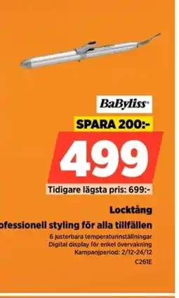 Power BaByliss Locktång C261E erbjuda
