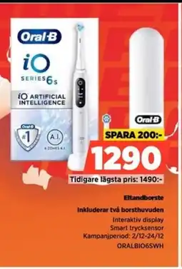 Power Oral-B Eltandborste ORALBIO6SWH erbjuda