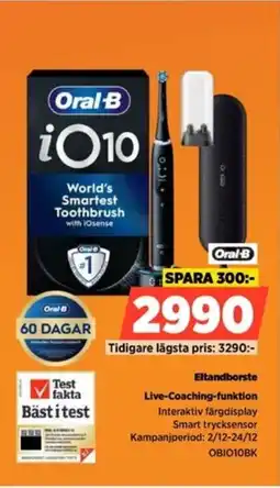 Power Oral-B Eltandborste OBIO10BK erbjuda