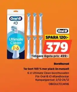 Power Oral-B Borsthuvud OBIOULTCLWH6 erbjuda