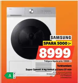 Power SAMSUNG Torktumlare DV90DB8845GHU erbjuda
