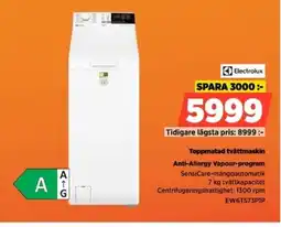Power Electrolux Toppmatad tvättmaskin EW6T573P1P erbjuda