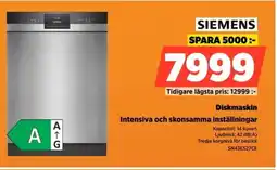 Power SIEMENS Diskmaskin SN43ES27CE erbjuda