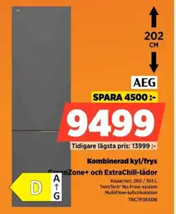 Power AEG Kombinerad kyl/frys TRC7P36XDB erbjuda
