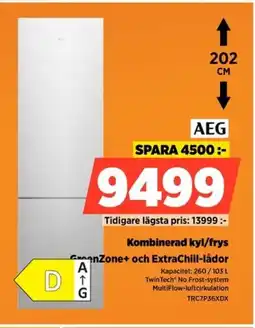 Power AEG Kombinerad kyl/frys TRC7P36XDX erbjuda